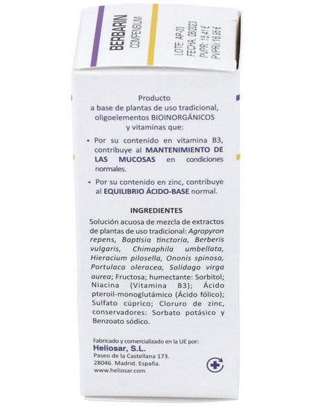 Berbarin Compensium 50Ml. de Heliosar