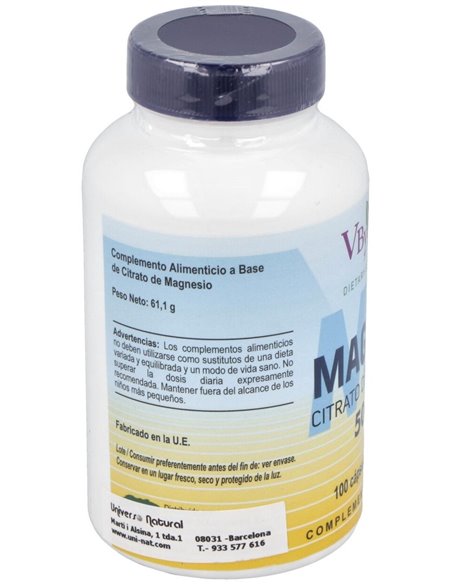 Magmax Citrato De Magnesio 500Mg. 100Cap. de Vbyotics