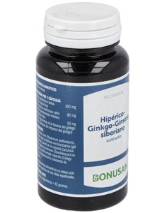 Hiperico-Ginkgo-Ginseng Siberiano Extracto 90Vcap. de Bonusan