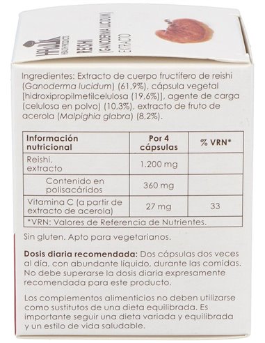 Reishi (Ganoderma Lucidum). Extracto Puro 60 Vcáps de Hawlik