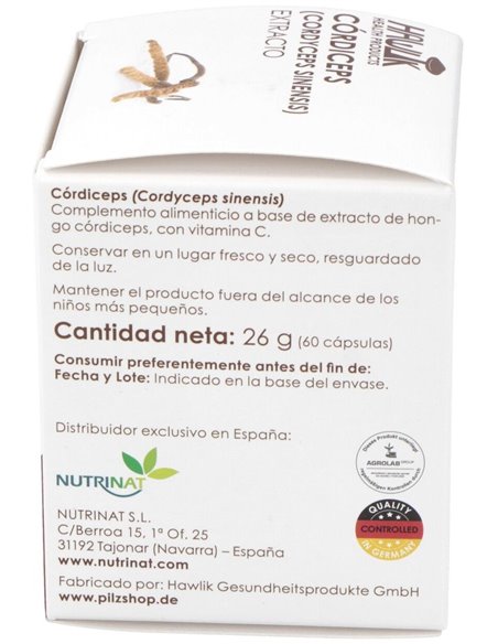 Cordiceps Extracto Puro 60Vcaps. de Hawlik