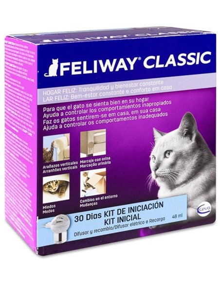 Feliway Classic Difusor+Recambio 48Ml. 1Mes de Ceva Vet