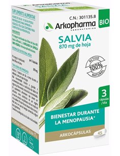 Salvia 45Arkocapsulas. Bio de Arkopharma