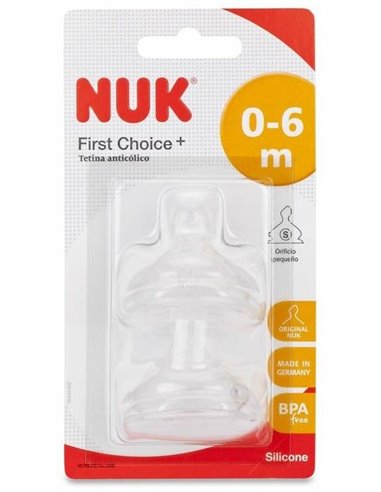 Tetina Fc+ 0-6 S Silicona 2Ud. de Nuk