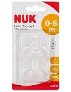 Tetina Fc+ 0-6 M Silicona 2Ud. de Nuk