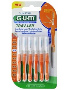 Cepillo Interdental Trav-Ler 0,9Mm 6Un Naranja de Gum