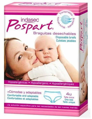 Braga Indasec Desechable Post Parto T/U 4Un de Indasec