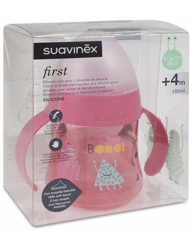 Biberon Entrena Asas Boq Sili +4 M 150Ml 1 Unidad de Suavinex