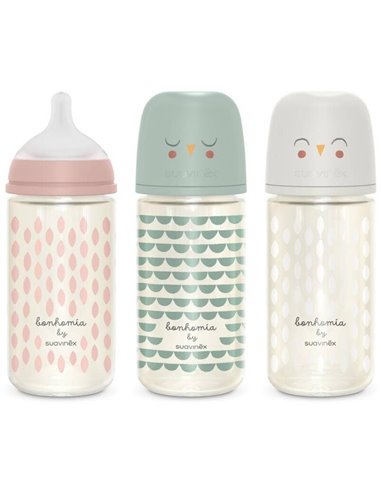 Biberon B/Ancha Sili Redon 3Posi T/U +0M 240Ml 1Un de Suavinex