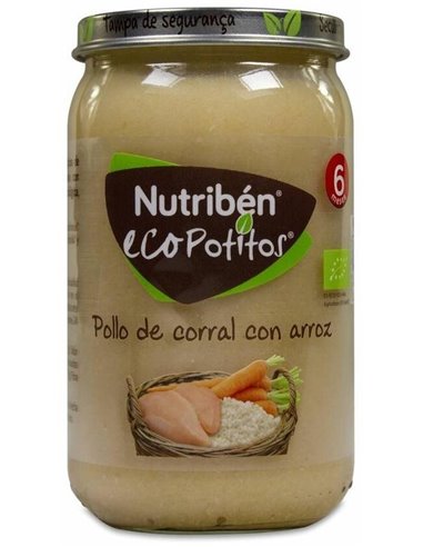 Nutriben Eco Potito Pollo Corral Arroz 235Gr.+6M de Nutriben