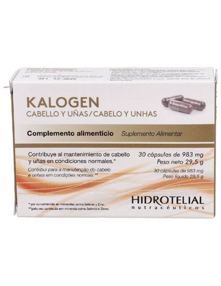 Kalogen Caps Fortalecedo Cabello Y Uñas 30Caps de Hidrotelial