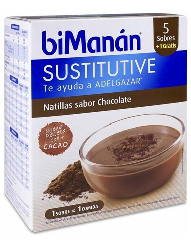Natillas Sustitutivas Chocolate 6Sbrs. de Bimanan