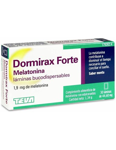 Dormirax Forte 1,9 Mg 30 Laminas Bucodispersables de Dormirax