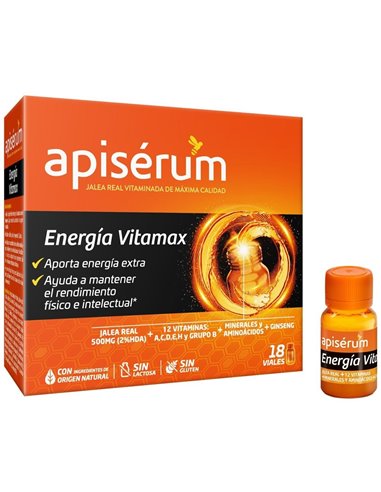 Apisetum Energia Vitamax 18Viales de Apiserum
