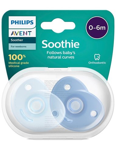 Chupete Soothie  0-6Meses Niño 2Ud. Scf099 de Avent