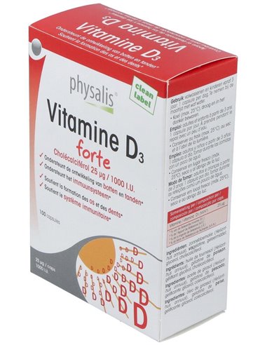 Vitamina D3 Forte 100Cap. de Physalis