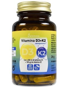 Vitamina D3+K2 60 Cápsulas Vegetales de Plameca