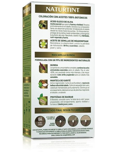 Naturtint Biobased 8A Rubio Ceniza de Naturtint