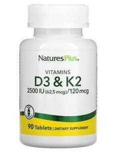 Vitamina D3 2500Ui+Vit K2 120Mcg 90Comp. de Natures Plus