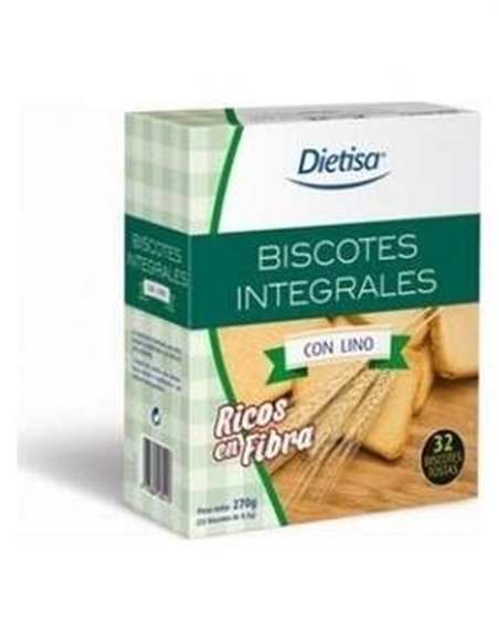 Biscotes Integrales Con Lino 270 G de Dielisa®