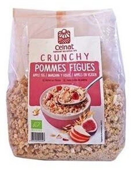 Muesli Crunchy Manzana Higos Y Fibras 500Gr. Bio de Celnat