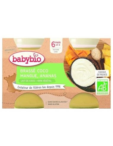 Yogur Coco Mango Piña 2X130Gr. Bio de Babybio