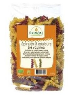 Espirales Tricolor De Trigo Quinoa 500 gramos Bio de Primeal