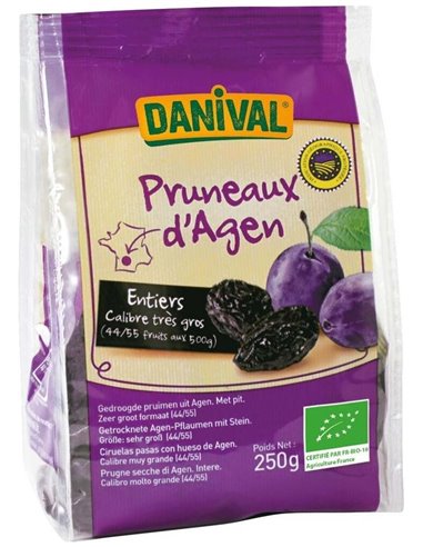 Ciruelas Pasas Grandes Bio, 250 G de Danival