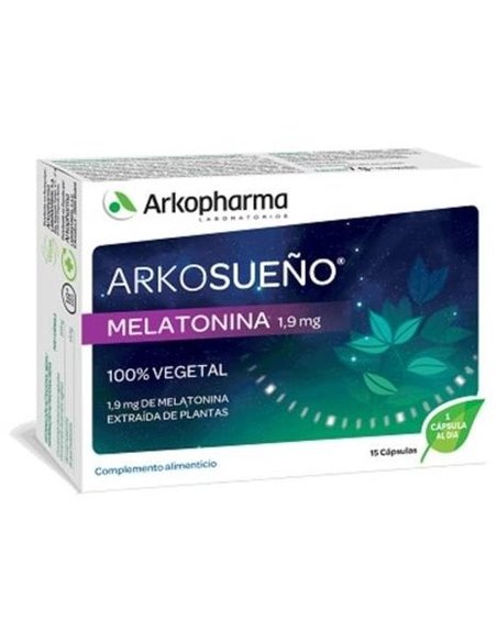 Arkosueño Melatonina 100% Vegetal 15 Caps de Arkopharma