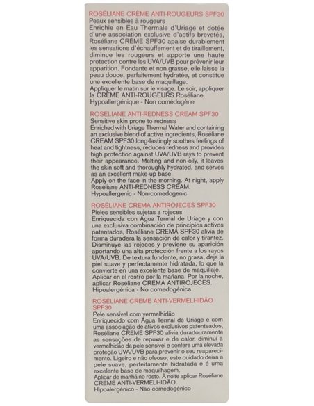Roseliane Crema Antirojeces Spf30+ 40Ml. de Uriage