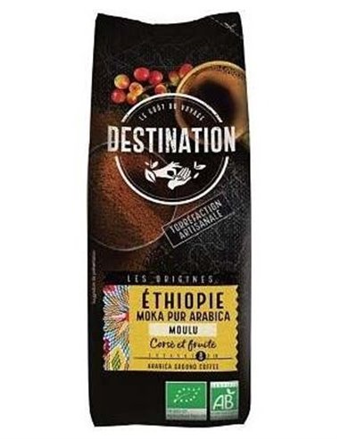 Café Etiopía Moka 100% Arabica Molido 250Gr. Bio de Destination