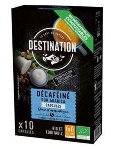 Cafe Pur Arabica Descafeinado 10Capsulas Cafe Bio de Destination
