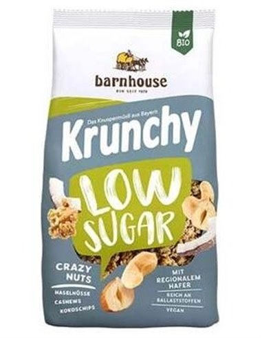Muesli Krunchy Low Sugar Frutos Secos 375 Grbio de Barnhouse