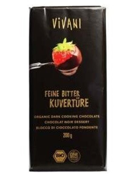 Chocolate Negro 70% Para Postres 200Gr. Bio Vegan de Vivani