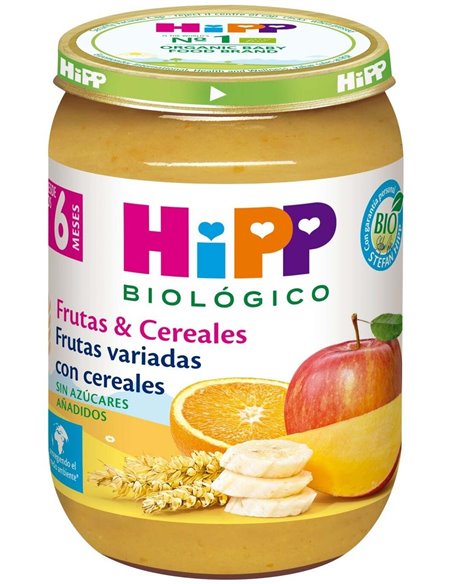 Tarrito De Frutas Variadas Con Cereales Bio 190 g  de Hipp