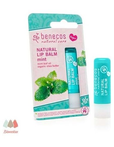 Bálsamo Labial Oliva karité Jojoba Menta 4.8gr de Benecos