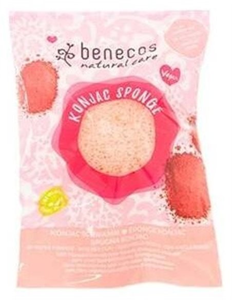Esponja Konjac Arcilla Roja Pieles Delicadas Vegan de Benecos