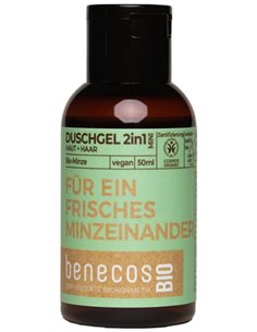 Gel De Baño 2En 1 Menta Mini Viaje 50Ml. Bio Vegan de Benecos
