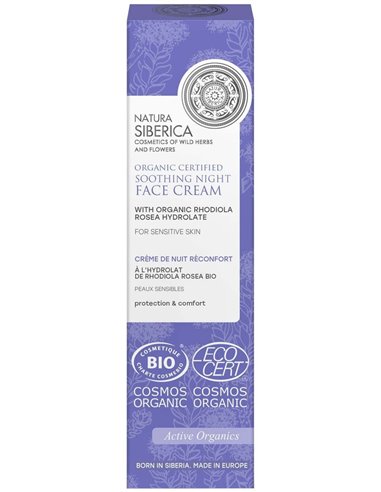 Crema Facial Noche Calmante Piel Sensible 50Ml Eco de Natura Siberica