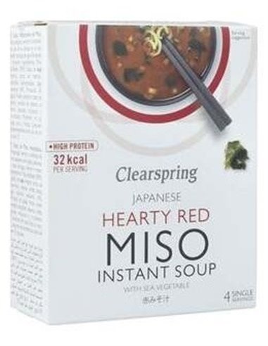 Sopa De Miso Picante Con Algas (4X10G) de Clearspring