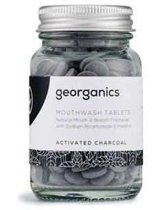 Enjuage Bucal Carbon Activado 180Pastillas. de Georganics