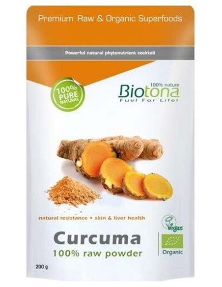 Curcuma Raw Powder 200Gr. Bio de Biotona