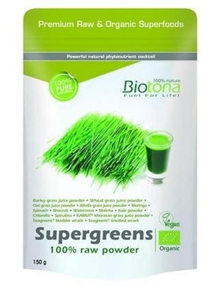 Supergreens Raw 150Gr. de Biotona