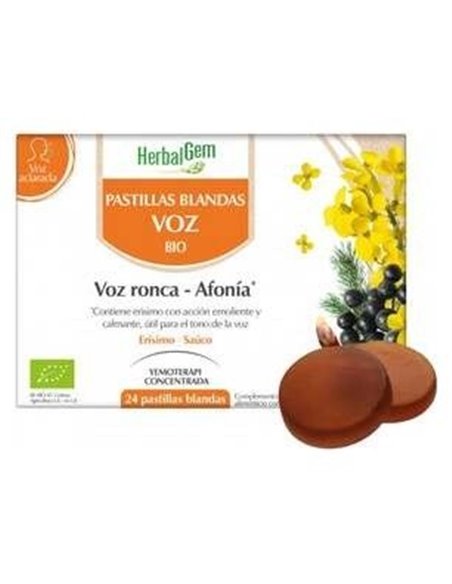 Pastillas Blandas Para La Voz 24Gominolas Bio de Herbalgem