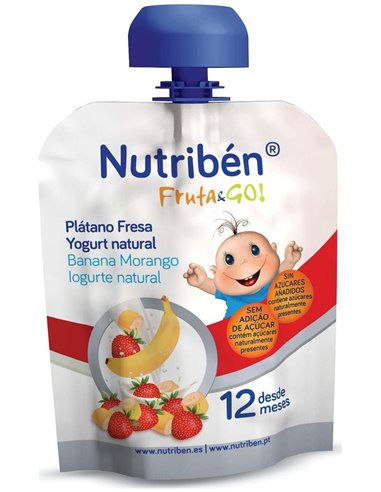 Nutriben Fruta & Go Platano-Fresa-Yogurt 90Gr. de Nutriben