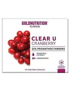 Clear-U Cranberry 30Cap. de Gold Nutrition