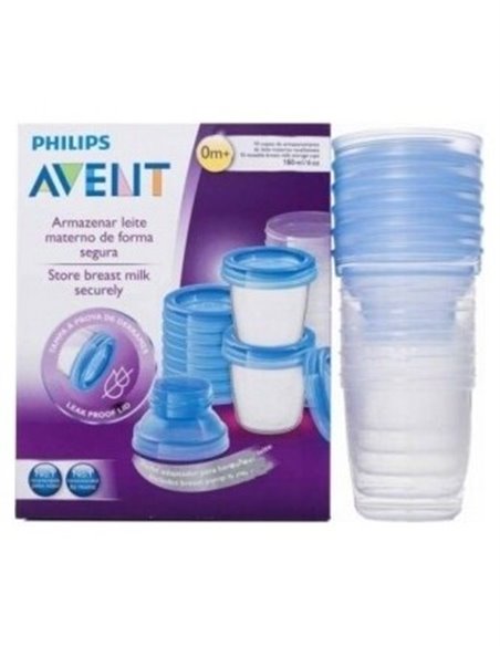 Set Recipientes Leche Materna 180Ml 5Ud Scf619/05 de Avent