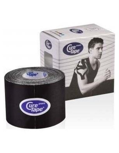 Cure Tape Sports Negro Vendaje Neuromusc(5Cm X 5M) de Cure Tape