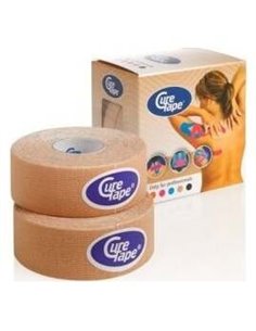 Cure Tape Natural Vendaje Neuromu(2,5Cm X 5M) 2Ud. de Cure Tape