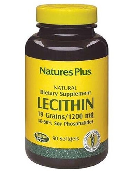 Lecitina Soja 1200 Mg 90  Perlas de Natures Plus